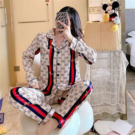 gucci loungewear for women|gucci pajama set women's.